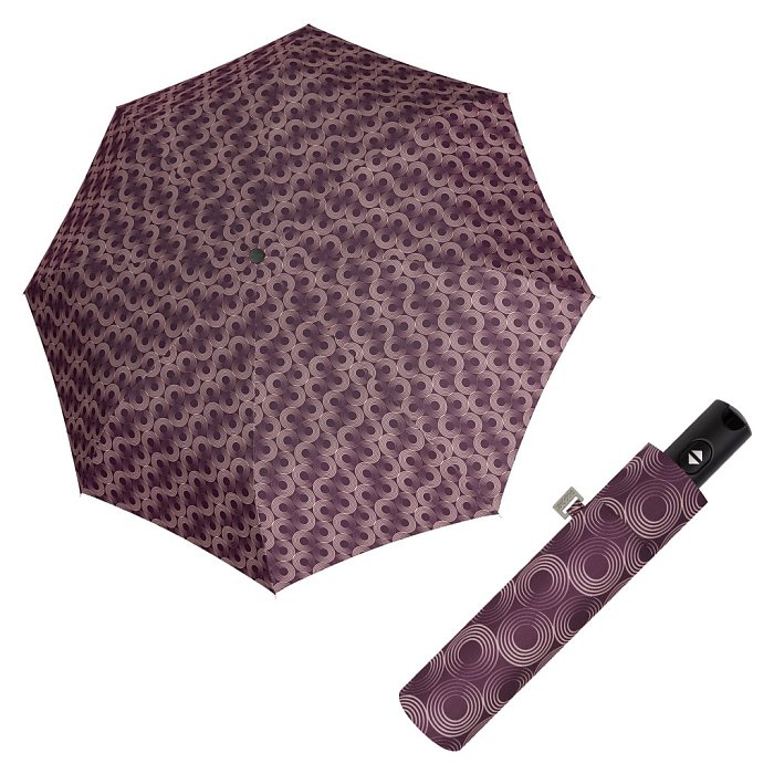 Doppler Magic Carbonsteel GLOW - dámský skládací plně-automatický deštník vínová