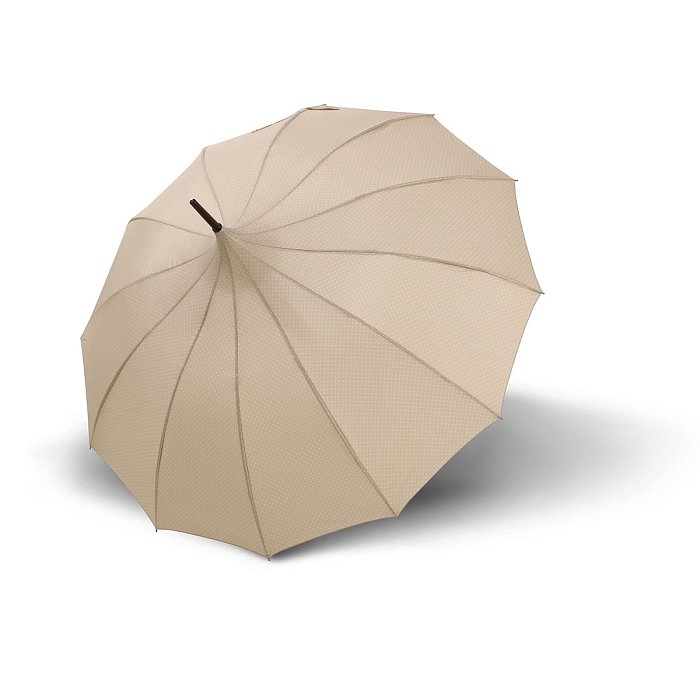 Doppler Fiber Long AC PAGODA - dámský holový deštník béžová