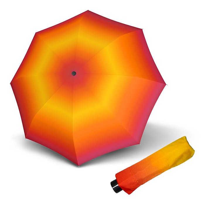 Doppler Mini Fiber NEW YORK - dámský skládací mechanický deštník oranžovo-žlutá