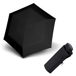 Doppler Handy Fiber - dámsky skladací mini dáždnik čierna
