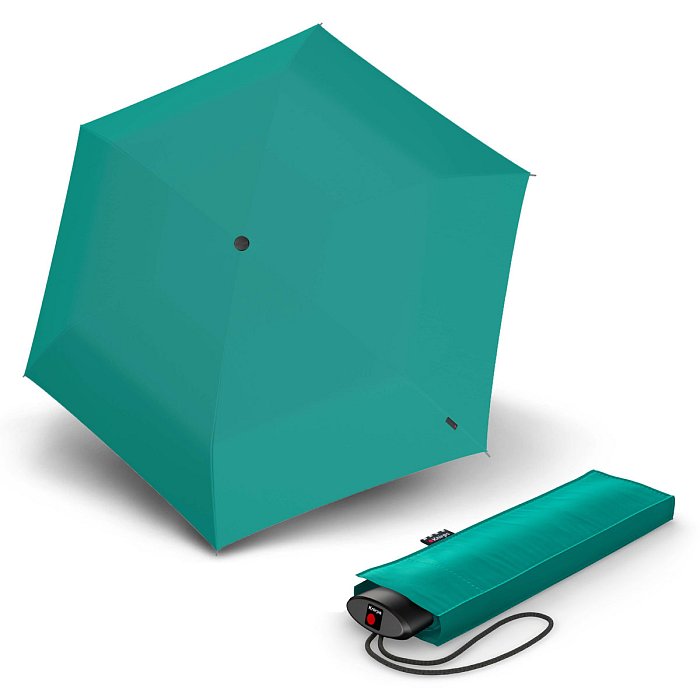 Knirps AS.050 Slim Small Manual - dámský skládací plochý deštník tyrkysová