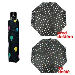 Doppler Magic Fiber Rain Drop - dámský plně-automatický deštník měnící barvu