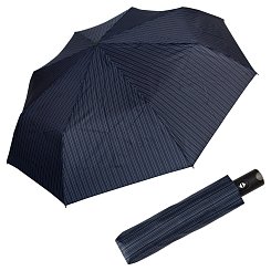 Doppler Magic Carbonsteel vzorovaný II - pánsky plne-automatický dáždnik tmavo modré prúžky