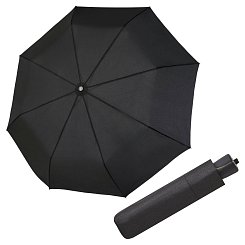 Doppler Mini Fiber - pánsky skládací dáždnik čierna