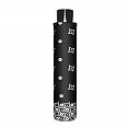 Doppler Mini Fiber BLACK & WHITE - dámský skládací odlehčený deštník, bordura složený