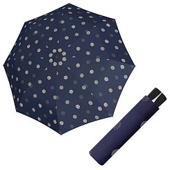 Doppler Mini Fiber TIMELESS BLUE - dámsky skladací dáždnik bodky