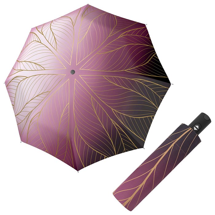 Doppler Magic Carbonsteel GOLDEN - dámský plně automatický deštník, vínový