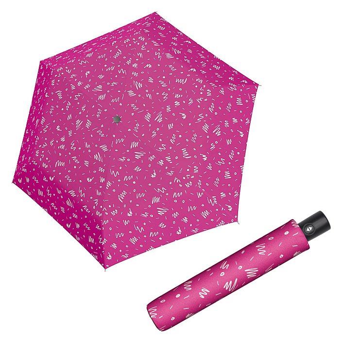 Doppler Zero Magic MINIMALY - dámský plně automatický deštník, růžový