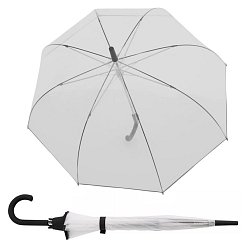 Doppler Nizza Transparent černý - dámský holový průhledný deštník