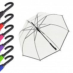 Derby Hit Long AC Transparent - dámský průhledný holový deštník