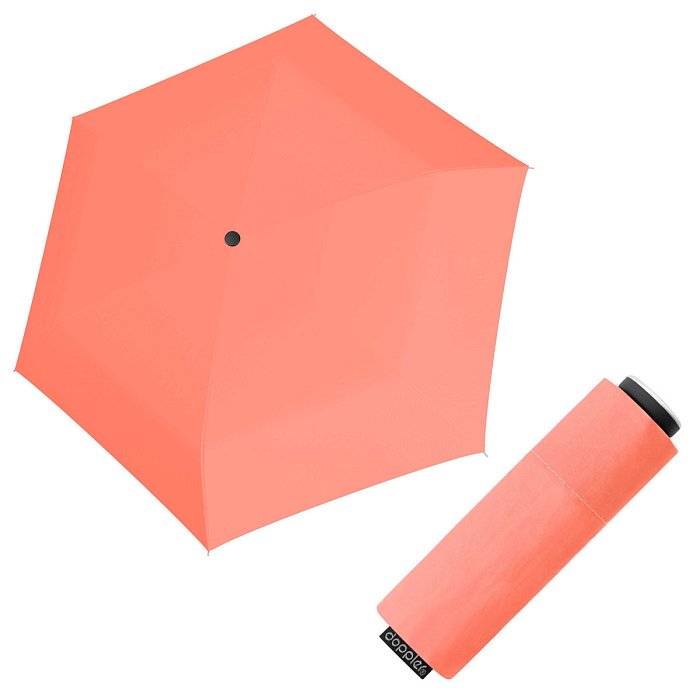 Doppler Mini Fiber COMPACT - dámský skládací deštník, světle oranžová