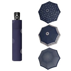 Doppler Magic Fiber TIMELESS BLUE - dámsky plne-automatický dáždnik prúžky