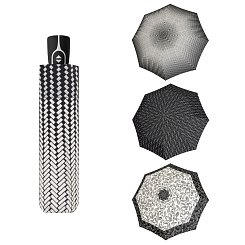 Doppler Magic Fiber BLACK & WHITE - dámský plně-automatický deštník