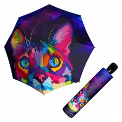 Doppler Magic Mini MODERN.ART Kitten - dámský skládací plně-automatický deštník