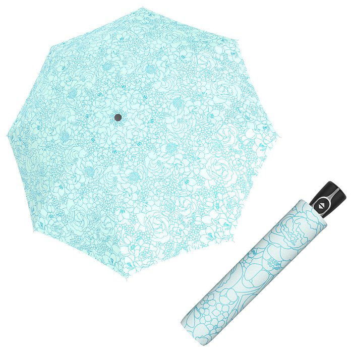 Doppler Magic Fiber GIARDINO - dámský plně automatický deštník, tyrskysový