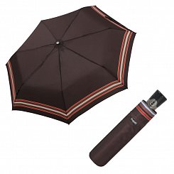 Bugatti Take It Duo STRIPE hnedý - dámsky/pánsky plne automatický dáždnik 
