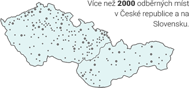Viac ako 2000 odberných miest v Českej republike a na Slovenskú